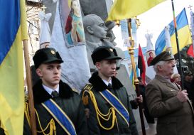 Opening of the monument to Stepan Bandera