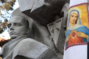 Opening of the monument to Stepan Bandera