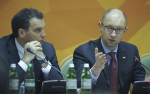 Arseniy Yatsenyuk and Aivaras Abromavicius