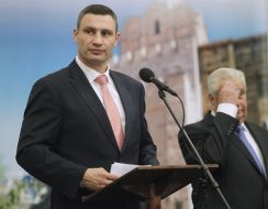 Vitaly Klichko during a diplomatic reception