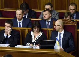 The ministers in the government box