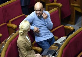 Svetlana Zalishchuk and Mustafa Nayem