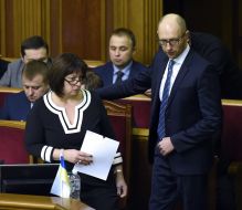 Arseniy Yatsenyuk and Nataliya Jaresko