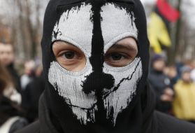 Participants of the march "Freedom Medvedko and Polishchuk"