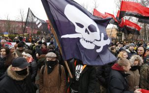 Participants of the march "Freedom Medvedko and Polishchuk"