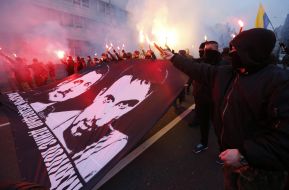 Participants of the march "Freedom Medvedko and Polishchuk"