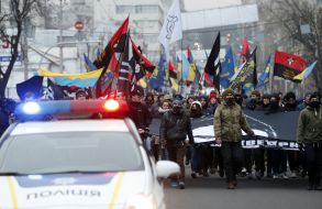 Participants of the march "Freedom Medvedko and Polishchuk"