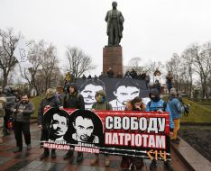 Participants of the march "Freedom Medvedko and Polishchuk"
