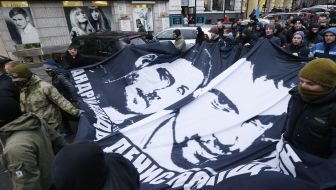Participants of the march "Freedom Medvedko and Polishchuk"