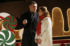 Vitaly Klichko and Marina Poroshenko