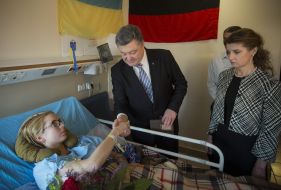 Peter and Marina Poroshenko visited Jan Zinkevich