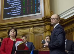 Arseniy Yatsenyuk and Nataliya Jaresko
