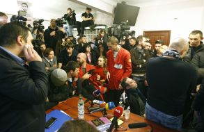 Gennady Korban during a court session