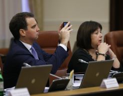 Aivaras Abromavicius and Natalia Yaresko