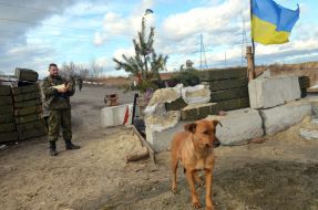 The checkpoint in the area of counter-terrorism operation