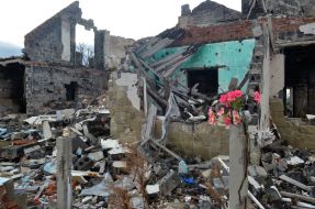 Ruined house in Slavyansk