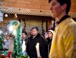 The president and his family took part in the liturgy on the occasion of Christmas