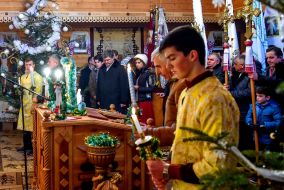 The president and his family took part in the liturgy on the occasion of Christmas