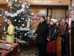 The president and his family took part in the liturgy on the occasion of Christmas