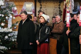 The president and his family took part in the liturgy on the occasion of Christmas