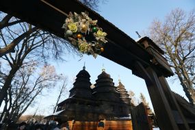 Wooden acting boykovskaya church