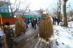 Malanka celebration in the village Beleluya
