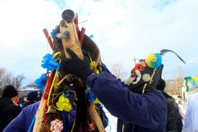 Malanka celebration in the village Beleluya
