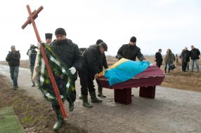 The funeral of an unidentified soldier killed in the area of counter-terrorism operation