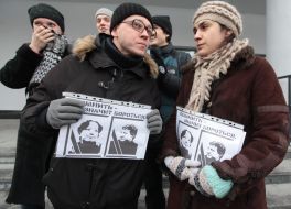 Action in memory of Anastasia Baburova and Stanislav Markelov