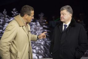 Петро Порошенко під час інтерв'ю CNN