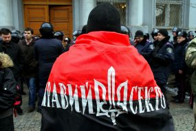 An activist of "Right Sector"