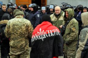 An activist of "Right Sector"