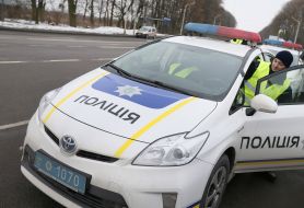 Police patrol on the road