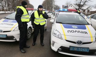 Police patrol on the road