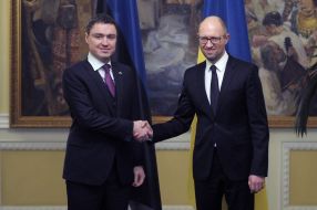 Arseniy Yatseniuk and Taavi Rõivas