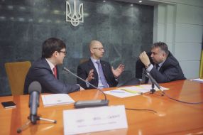 Andrey Pivovarsky, Arseniy Yatsenyuk and Alexander Zavgorodniy