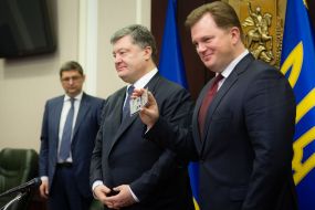 Petr Poroshenko and Maksim Melnichuk