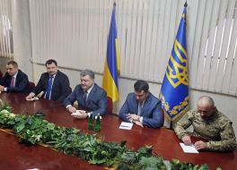 Petr Poroshenko, Artem Sitnik and Andrei Taranov