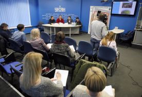 Представители СМИ на пресс-конференции