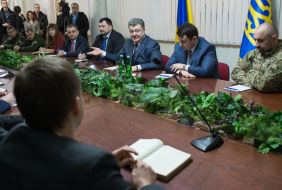 Petr Poroshenko, Artem Sitnik and Andrei Taranov