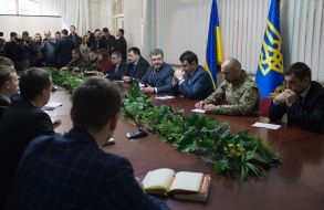 Petr Poroshenko, Artem Sitnik and Andrei Taranov