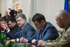 Petr Poroshenko, Artem Sitnik and Andrei Taranov