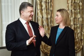 Petro Poroshenko and Federica Mogherini