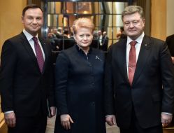 Andrzej Duda, Petro Poroshenko and Dalia Grybauskaitė