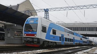 A two-storey train Kyiv-Kharkiv