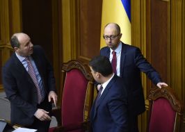 Andriy Parubiy, Arseniy Yatsenyuk, Vladimir Groisman