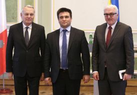 Jean-Marc Ayrault, Frank-Walter Steinmeier, Pavlo Klimkin