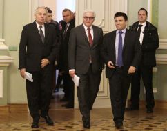 Jean-Marc Ayrault, Frank-Walter Steinmeier, Pavlo Klimkin