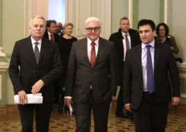 Jean-Marc Ayrault, Frank-Walter Steinmeier, Pavlo Klimkin