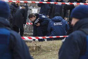 Investigative actions on the site of the murder of Yuri Dyment